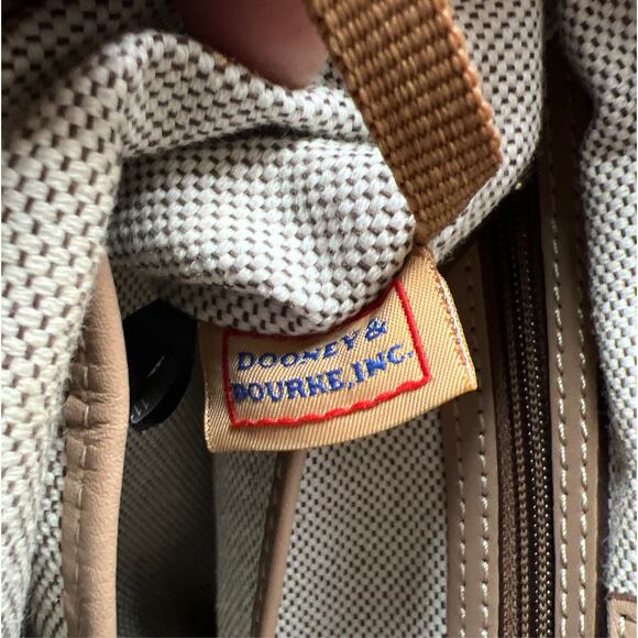 Dooney & Bourke Light Brown City Dawson European Smooth Leather Satchel Bag - Picture 12 of 14